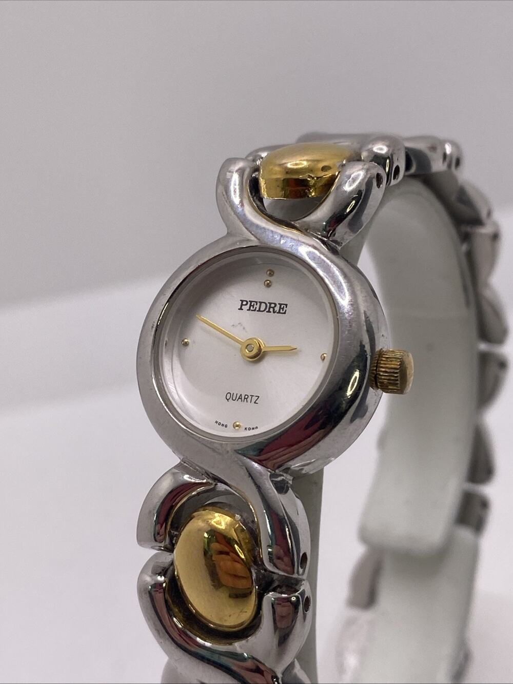 Vintage Pedre Womens Gold Silver Watch New Battery